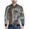 Cute Koala Print Bomber Jacket