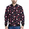 Cute Merry Christmas Pattern Print Bomber Jacket