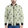 Cute Panda And Bamboo Pattern Print Bomber Jacket