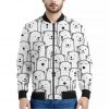 Cute Polar Bear Pattern Print Bomber Jacket