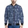 Cute Polka Dot Denim Jeans Pattern Print Bomber Jacket