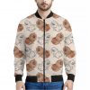 Cute Pomeranian Pattern Print Bomber Jacket