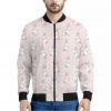 Cute Rabbit Pattern Print Bomber Jacket