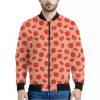 Cute Tomato Pattern Print Bomber Jacket
