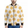 Cute Waffle Pattern Print Bomber Jacket