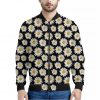 Daisy Flower Pattern Print Bomber Jacket