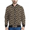 Dark Western Floral Pattern Print Bomber Jacket