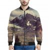 Denali Mountain Print Bomber Jacket