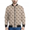 Doberman Pinscher Pattern Print Bomber Jacket