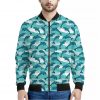 Dolphins In The Ocean Pattern Print Bomber Jacket