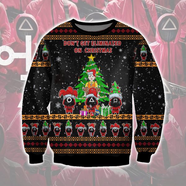 Don'T Get Eliminated On Christmas 3D All Over Printed Ugly Sweatshirt