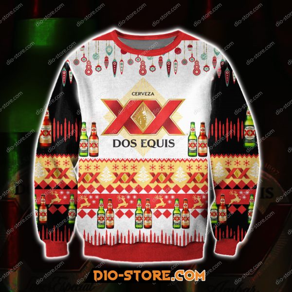 Dos Equis Beer 3D All Over Print Ugly Christmas Sweatshirt