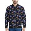 Eagle And Jaguar Pattern Print Bomber Jacket