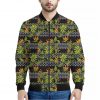 Ethnic Bird Of Paradise Pattern Print Bomber Jacket