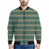 Ethnic Southwestern Navajo Pattern Print Bomber Jacket
