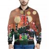 Falling Poker Chips Print Bomber Jacket