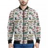 Fishing Equipment Pattern Print Bomber Jacket