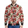Floral Kimono Pattern Print Bomber Jacket