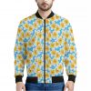 Frangipani On The Water Pattern Print Bomber Jacket