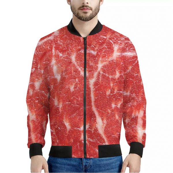 Fresh Meat Print Bomber Jacket