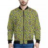 Frog Faces Pattern Print Bomber Jacket