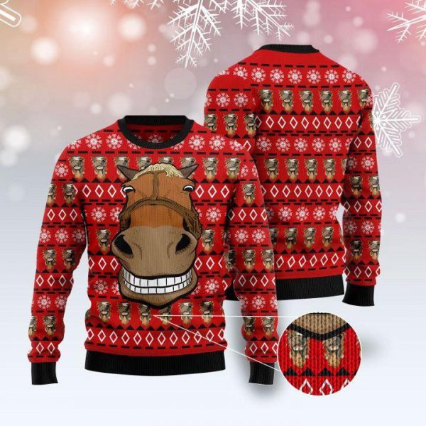 Funny Horse Christmas Sweatshirt