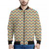 Geometric Native American Pattern Print Bomber Jacket