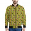 Ghana Kente Pattern Print Bomber Jacket