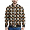 Ghost And Pumpkin Pattern Print Bomber Jacket