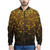 Gold Disco Lights Pattern Print Bomber Jacket