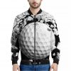 Golf Ball Breaking Wall Print Bomber Jacket
