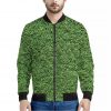 Golf Course Grass Print Bomber Jacket