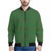 Green And Red Polka Dot Pattern Print Bomber Jacket
