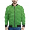 Green Python Snakeskin Print Bomber Jacket