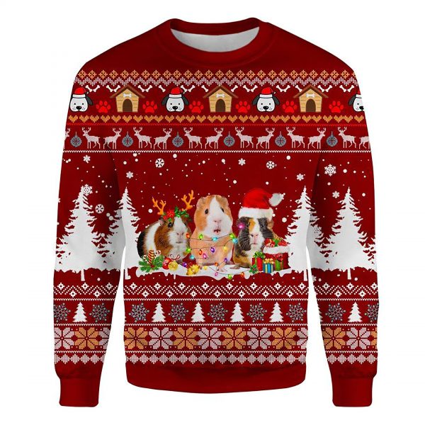 Guinea Pig Ugly Christmas Sweatshirt Animal Dog Cat Sweater Unisex