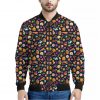 Halloween Candy Pattern Print Bomber Jacket