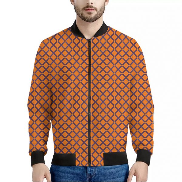 Halloween Cross Pattern Print Bomber Jacket