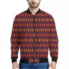 Halloween Diamond Shape Pattern Print Bomber Jacket