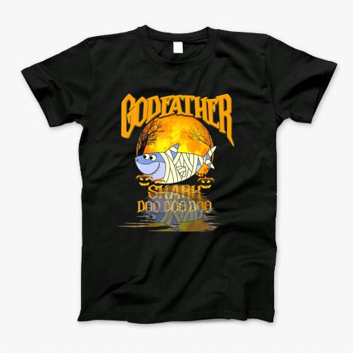 Halloween Godfather Shark Doo Doo Halloween Guitar Shadow T-Shirt