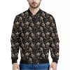 Halloween Mummy Pattern Print Bomber Jacket