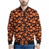 Halloween Pumpkin Witch Pattern Print Bomber Jacket