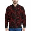 Halloween Red Blood Print Bomber Jacket