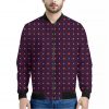 Halloween Stars Pattern Print Bomber Jacket