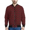 Halloween Vampire Lips Pattern Print Bomber Jacket