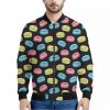 Happy Macarons Pattern Print Bomber Jacket