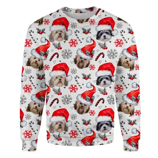 Havanese Xmas Decor Ugly Christmas Sweatshirt Animal Dog Cat Sweater Unisex