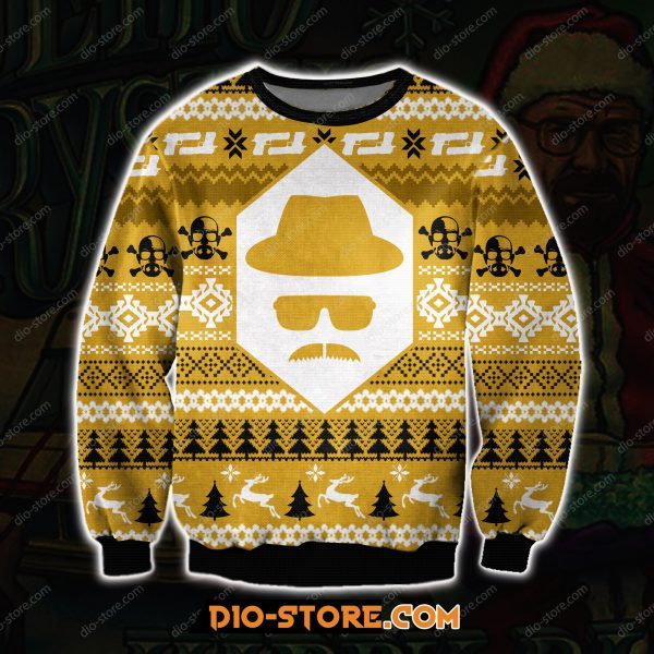 Heisenberg Breaking Bad 3D Print Ugly Christmas Sweatshirt