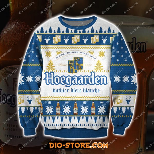 Hoegaarden Beer Knitting Pattern 3D Print Ugly Sweatshirt