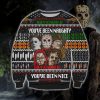 Horror Knitting Pattern 3D Print Ugly Sweatshirt
