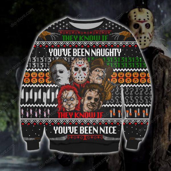 Horror Knitting Pattern 3D Print Ugly Sweatshirt